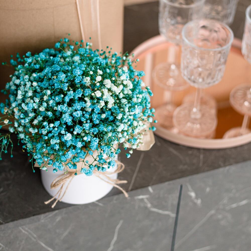 Мятный десерт, из гипсофилы