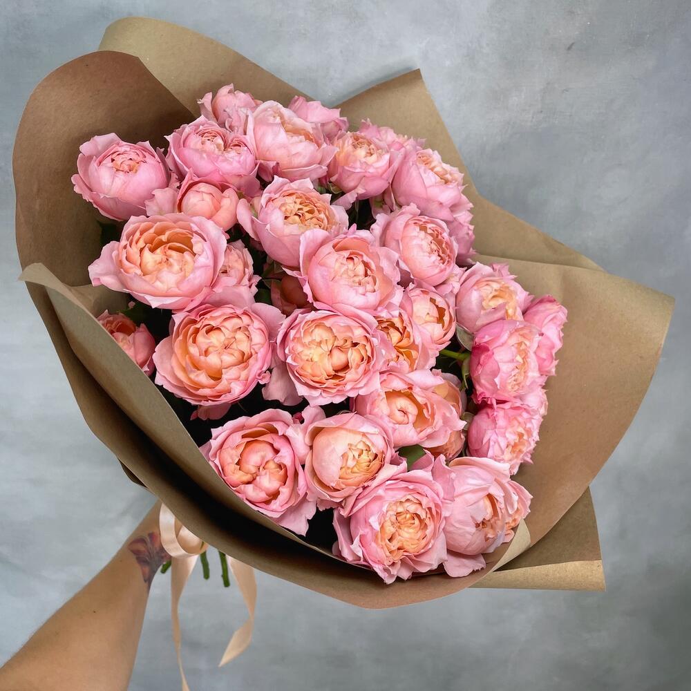 Охапка кустовой розы Джульетта