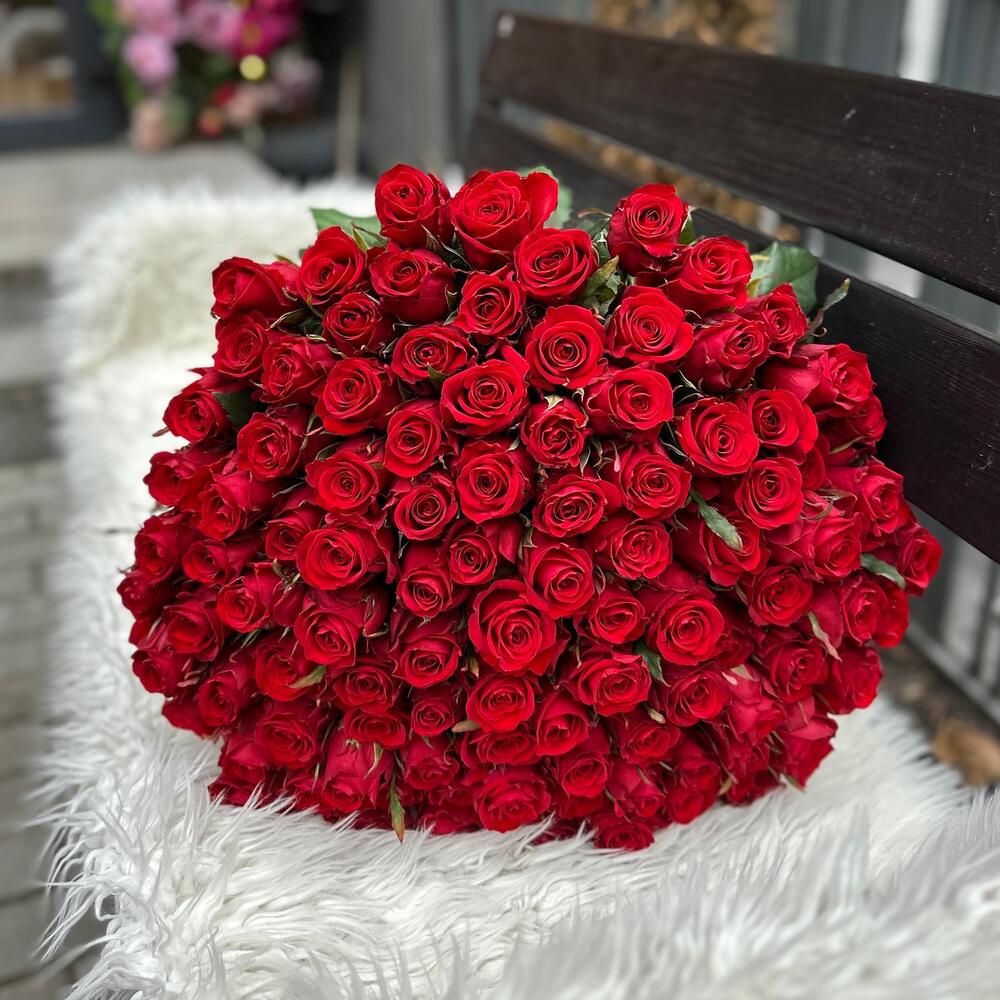 Букет 101 червона роза