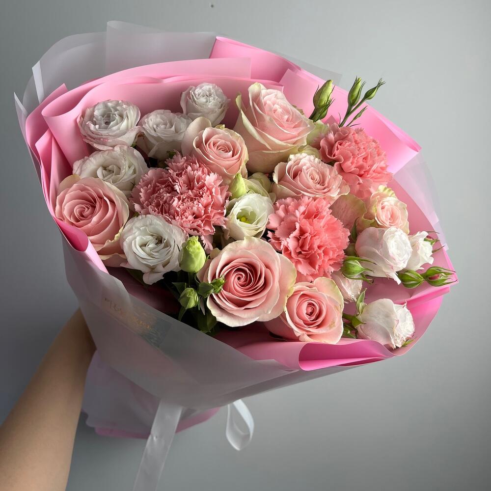 Евробукет с лизиантусами